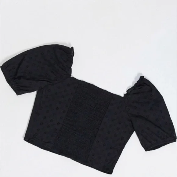 Brave Soul - Nata - Milkmaid - Blouse in Black - Picture 2 of 6